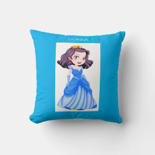 Cojín Decorativo La princesa lanza almohada.  Nombre personalizado.