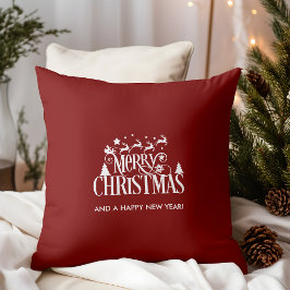 Cojín Decorativo La profunda navidad de los feriados rojos