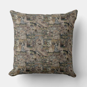 Cojín Decorativo La reina vintage Esther Tapestry Embroidery púrpur