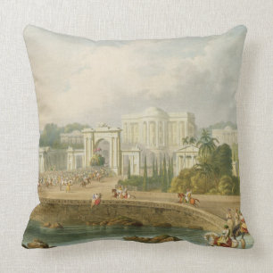 Cojín Decorativo La residencia británica en Hyderabad en 1813, de V