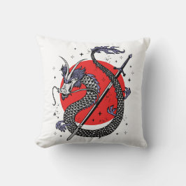 Cojín Decorativo La resistencia de Dragon: Una obra de arte majestu