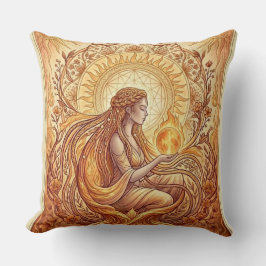 Cojín Decorativo La Sacerdotisa del Fuego – Guardiana de la Llama I
