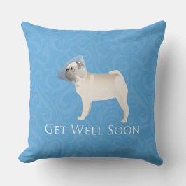 Cojín Decorativo La silueta de Pug se pone bien pronto en el diseño