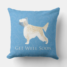 Cojín Decorativo La silueta del perro se recuperará pronto