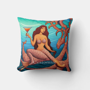 Cojín Decorativo La Sirenita de Martini Thunder_Cove de pelo largo