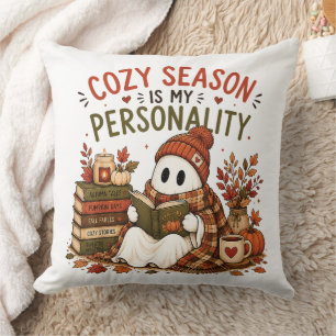 Cojín Decorativo La temporada acogedora es mi fantasma lindo de per