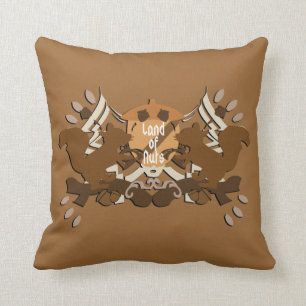 Cojín Decorativo La tierra de la familia de las nueces