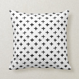 Cojín Decorativo La tinta negra alimenta el modelo cruzado