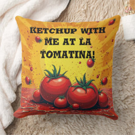 Cojín Decorativo La Tomatina personalizada - Festival del Tomate Pe