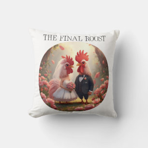 Cojín Decorativo La última percha – Despedida de soltera con gallo 