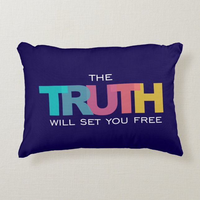 Cojín Decorativo La verdad te hará libre (Anverso)