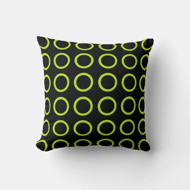 Cojín Decorativo La verde lima circunda negro (Anverso)