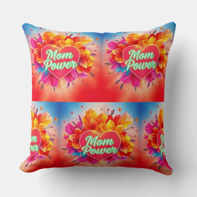 Cojín Decorativo La vibrante explosión cardíaca de mamá (Anverso)