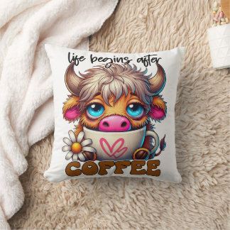 Cojín Decorativo La vida comienza después del café 