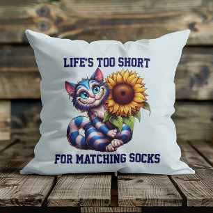 Cojín Decorativo La vida de gato lindo es demasiado corta para calc