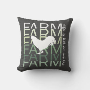 Cojín Decorativo La vida de granja es la mejor vida con Rooster