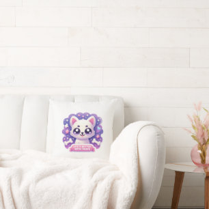 Cojín Decorativo La vida de los perros de Kawaii es mejor con la su