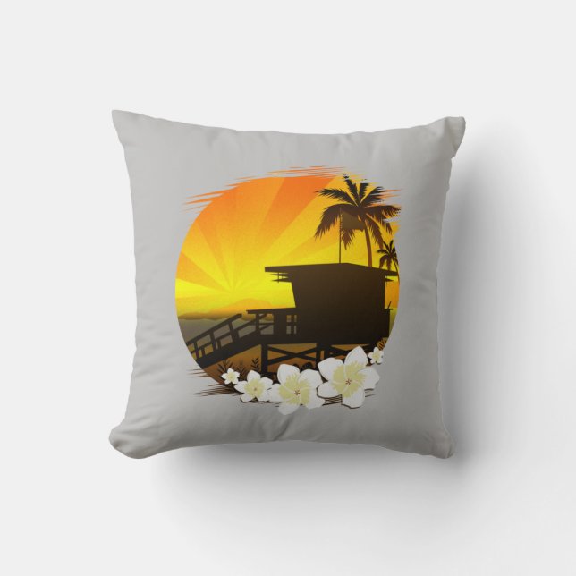 Cojín Decorativo La Vida En La Playa (Anverso)
