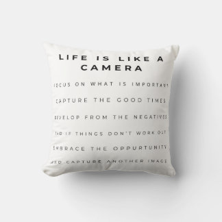 Cojín Decorativo La vida es como una cámara