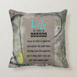 Cojín Decorativo La vida es como una cámara