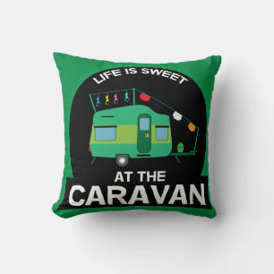Cojín Decorativo La Vida Es Dulce En La Caravana Divertidos Regalos
