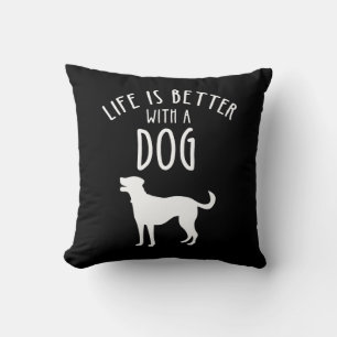 Cojín Decorativo La Vida Es Mejor Con Un Perro