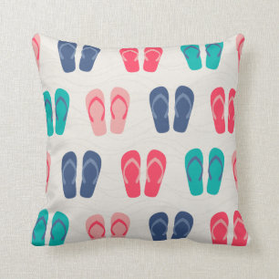Cojín Decorativo La vida es mejor en flips-flopes