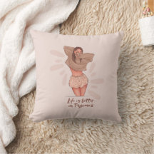 La vida es mejor en Pajamas Cute chica