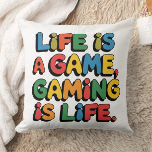 Cojín Decorativo La VIDA ES UN JUEGO JUGAR ES VIDA - Decoración par