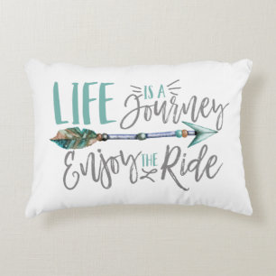 Cojín Decorativo La vida es un viaje disfruta el paseo Boho Wanderl