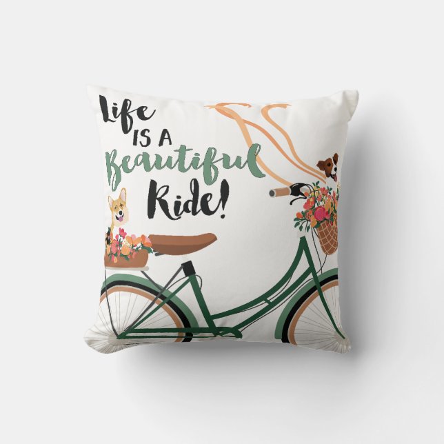 Cojín Decorativo La vida es un viaje hermoso (Anverso)