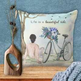 Cojín Decorativo La vida es una bicicleta bella