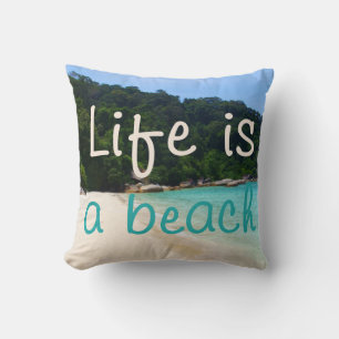 Cojín Decorativo La vida es una playa