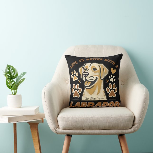 Cojín Decorativo La vida personalizada es mejor con un lanzamiento  (Silla)