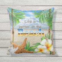 La vida tropical es mejor en la playa