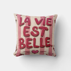 Cojín Decorativo La Vie Est Belle French Pink Vintage Home Decor