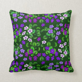 Cojín Decorativo La violeta de jardín púrpura oscura florece la
