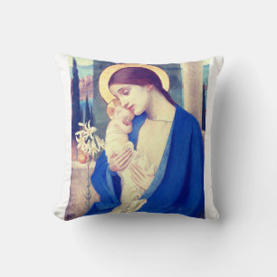 Cojín Decorativo La Virgen María y el Niño Jesús Gracia del Renacim