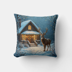 Cojín Decorativo La visita de Navidad nevada de Big Buck