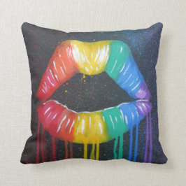 Cojín Decorativo Labios del arco iris