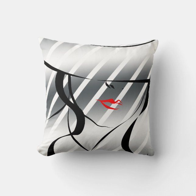 Cojín Decorativo Labios rojos (Anverso)