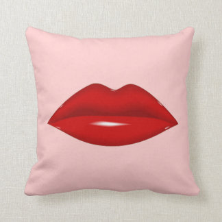 Cojín Decorativo Labios rojos rojos