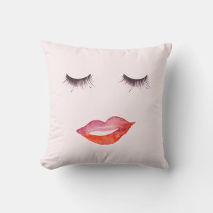 Cojín Decorativo Labios y pestañas