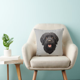 Cojín Decorativo Labradoodle Perro Negro