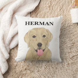 Cojín Decorativo Labrador amarillo personalizado
