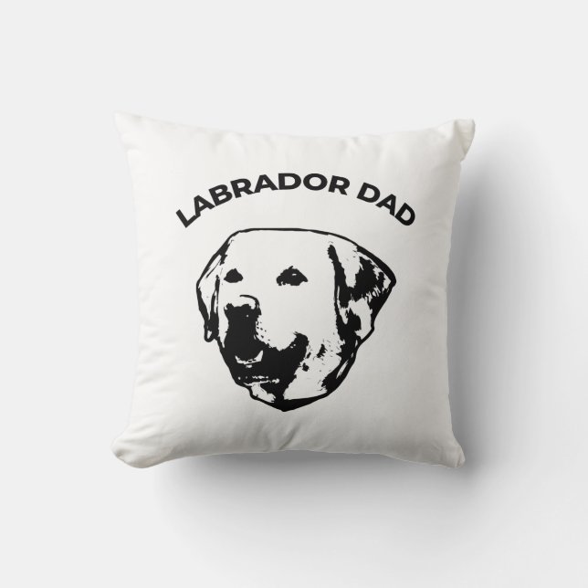 Cojín Decorativo Labrador Dad (Anverso)