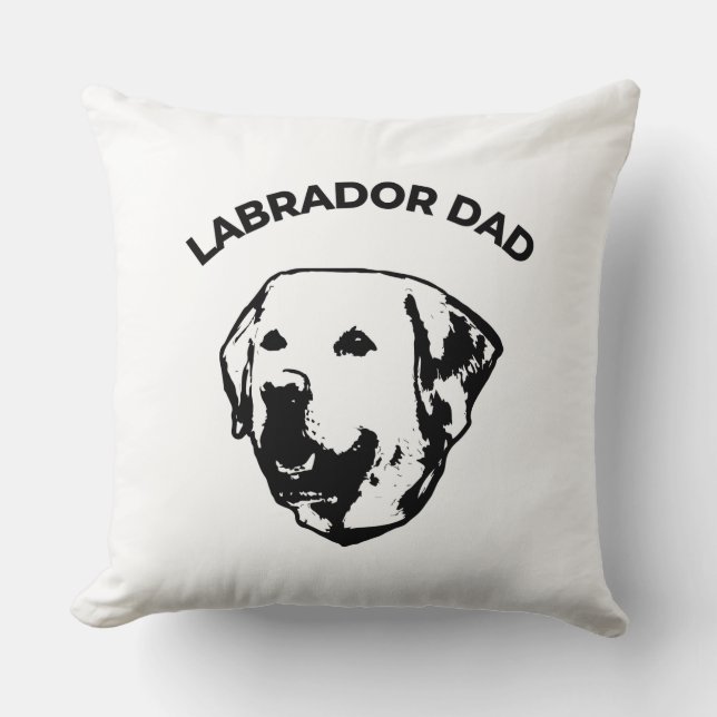 Cojín Decorativo Labrador Dad (Anverso)