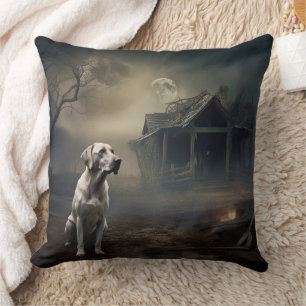 Cojín Decorativo Labrador Halloween Espeluznante