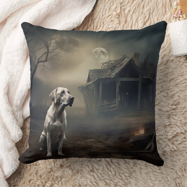 Cojín Decorativo Labrador Halloween Espeluznante (Manta)