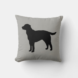 Cojín Decorativo Labrador negro Perro de la silueta